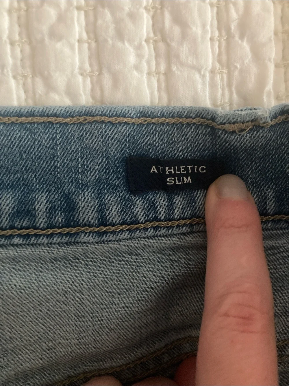 J. Crew Men's Athletic Slim Straight Jeans in Light Blue Wash